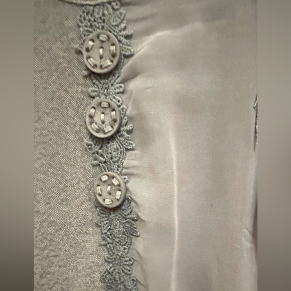 Pretty Angel Size Large grey two toned silk and polyester combo. Dress. NWT - Picture 8 of 16